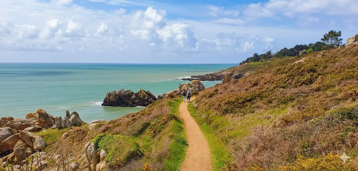 Paysage de randonnée en Bretagne