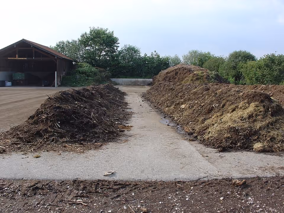 Site de compostage partagé dans une commune rurale allemande.